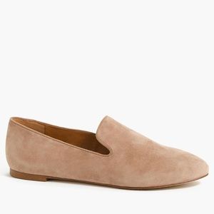 J Crew suede smocking loafers in camel/tan size 9.5